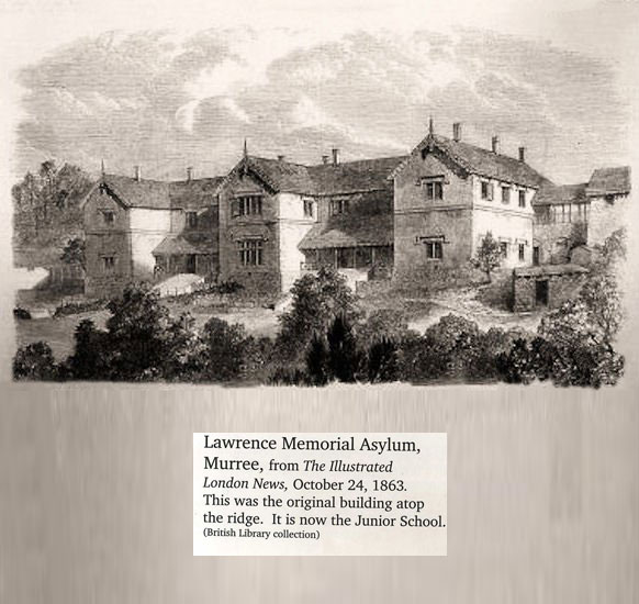 The original Lawrence Asylum, Ghora Gali — c. 1860